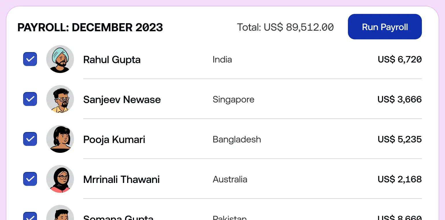 Run cross-border payroll with a click of a button